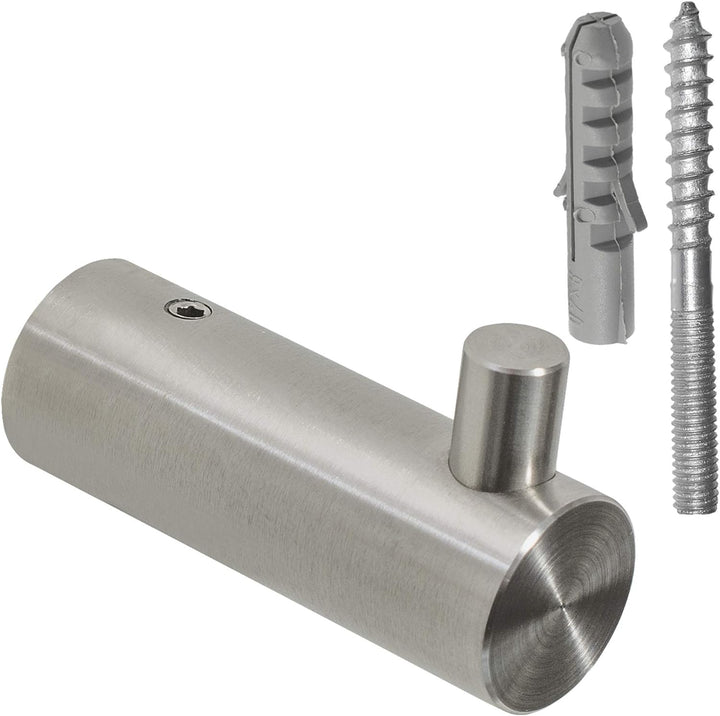 DECOSTEEL Einzelhaken Kleiderbügel | 4er Set | Inox N026 Edelstahl Fest Haltbar Badezimmer Küche, N0