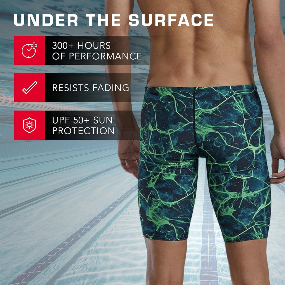 TYR Herren Durafast Elite Athletic Jammer Badeanzug Badehose 36 Blue Fizzy, 36 Blue Fizzy