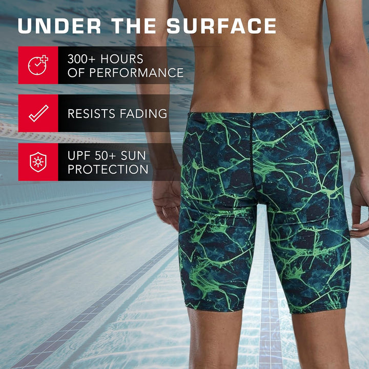 TYR Herren Durafast Elite Athletic Jammer Badeanzug Badehose 36 Blue Fizzy, 36 Blue Fizzy