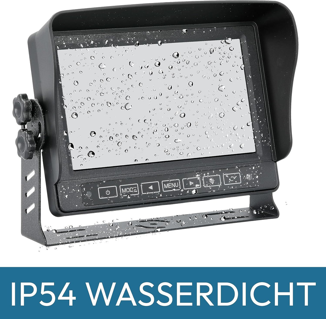 VSG24 Rückfahrkamera 7" Transporter-Set Transit inkl. Kamera, IP54 Spritzwassergeschützter Monitor,