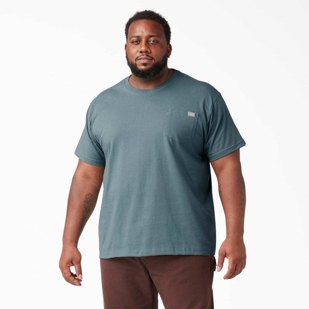 Dickies Herren Short Sleeve Heavyweight Heathered Crew Neck Tee T-Shirt S Blau - Smoke Blue, S Blau