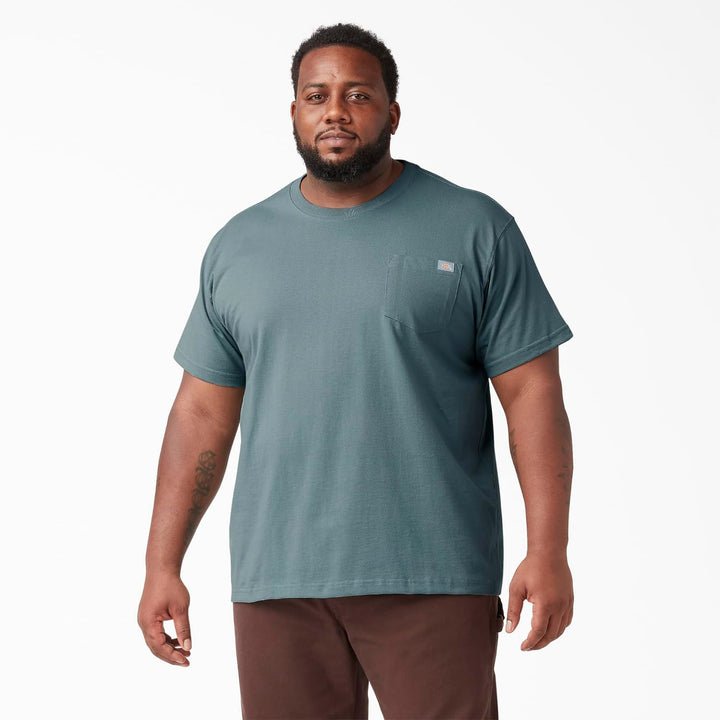 Dickies Herren Short Sleeve Heavyweight Heathered Crew Neck Tee T-Shirt S Blau - Smoke Blue, S Blau