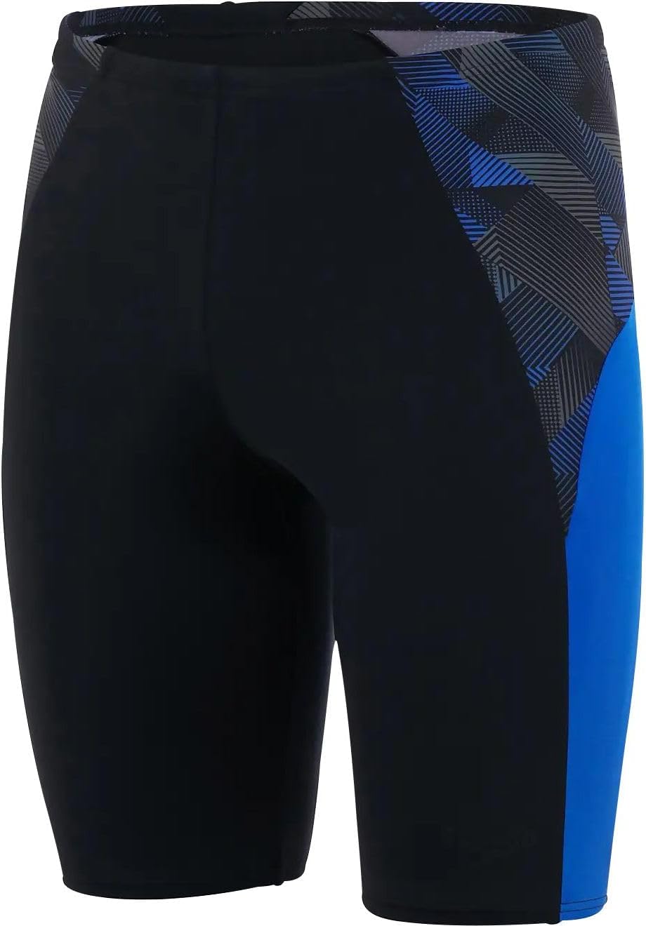 Speedo Herren Eco Endurance+ Splice II Badehose Schwarz/Blau Flame/Usa Anthrazit 26, Schwarz/Blau Fl