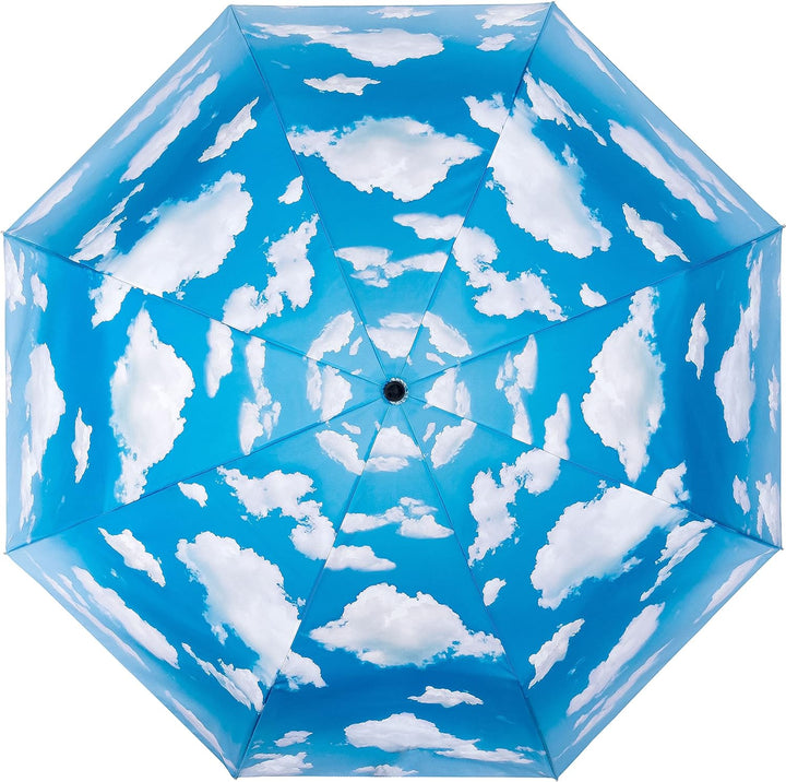 VON LILIENFELD Regenschirm Taschenschirm Wolken Bayrischer Himmel Windfest Auf-Zu-Automatik Stabil L