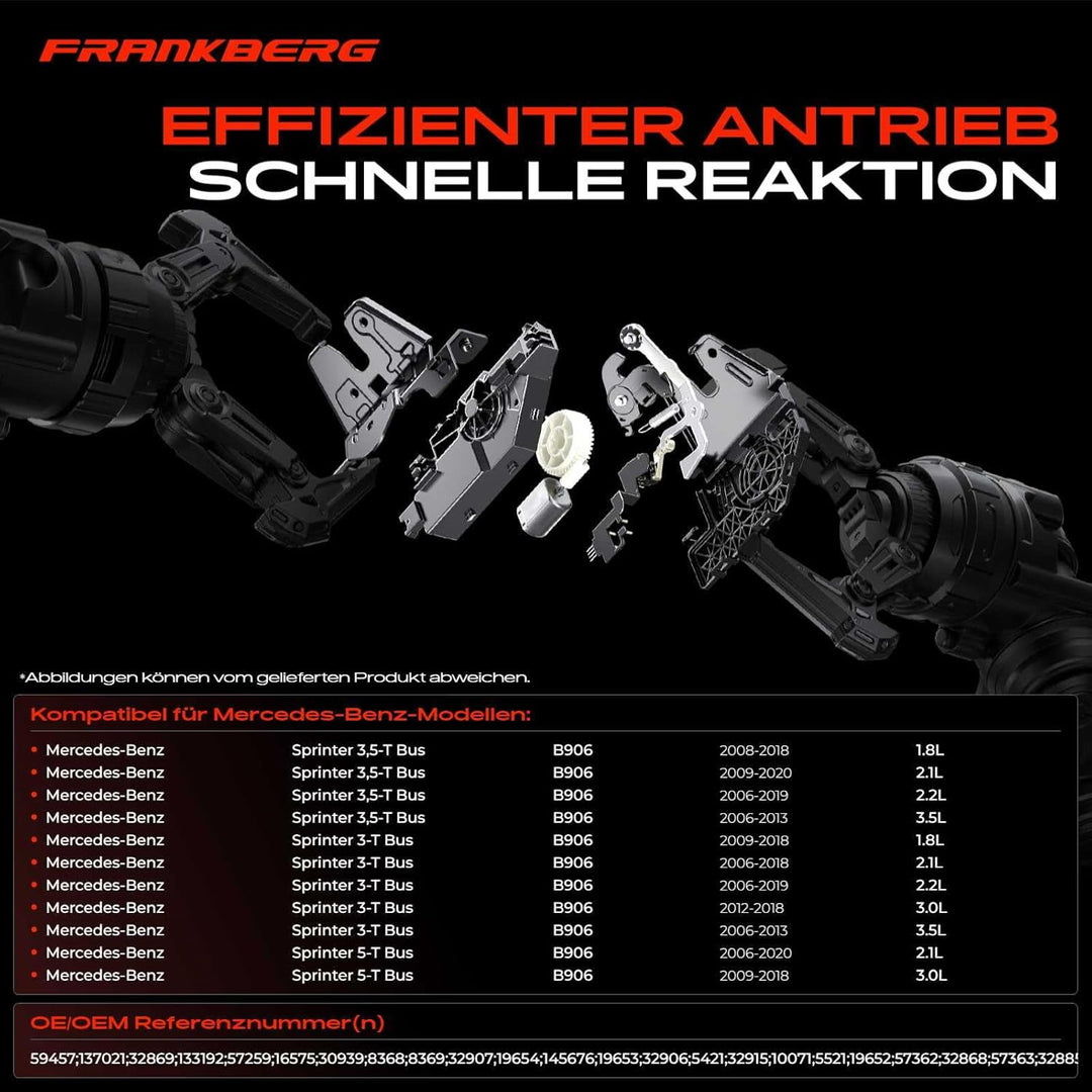 Frankberg Türschloss Autoschloss Hinten 8-Polig Kompatibel mit Sprinter 3,5-T B906 Sprinter 3-T B906