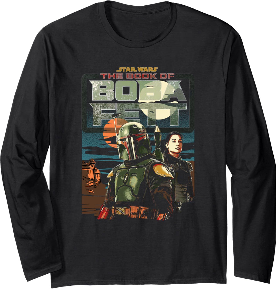 Star Wars The Book Of Boba Fett Fennec Shand Sunrise Logo Langarmshirt