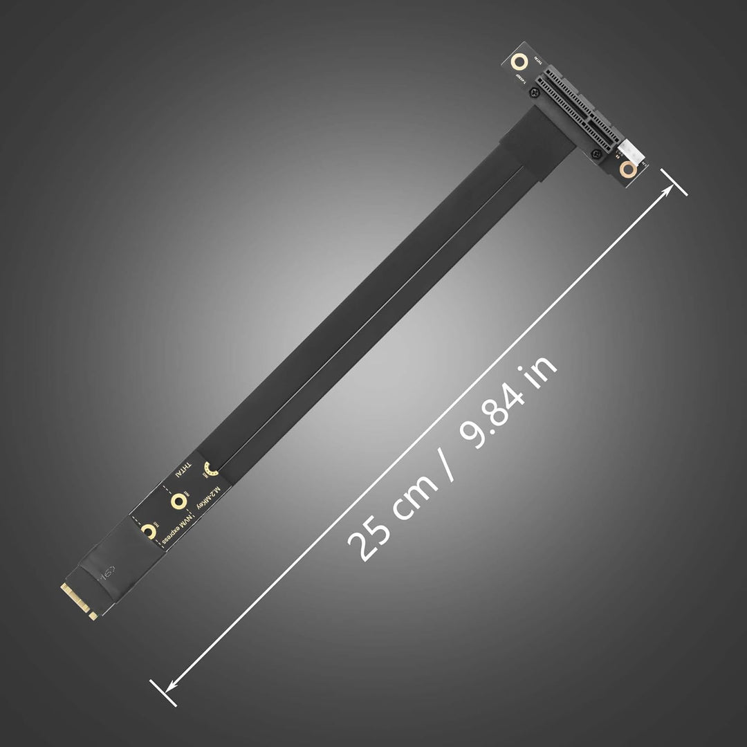 CERRXIAN M.2 NGFF NVMe M Key zu PCIE 3.0 4X Grafikkarten-Riser-Adapterkarte M.2 Key M zu PCI-E 4X Ve