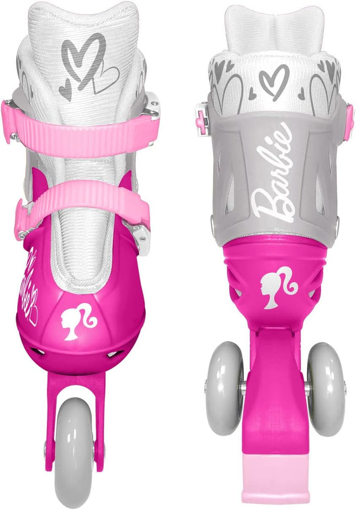 STAMP - ROLLERS INLINES / TRISKATES Einstellbar 2 in 1 BARBIE 27 - 30 SIZES 27 - 30 PINK, BARBIE 27
