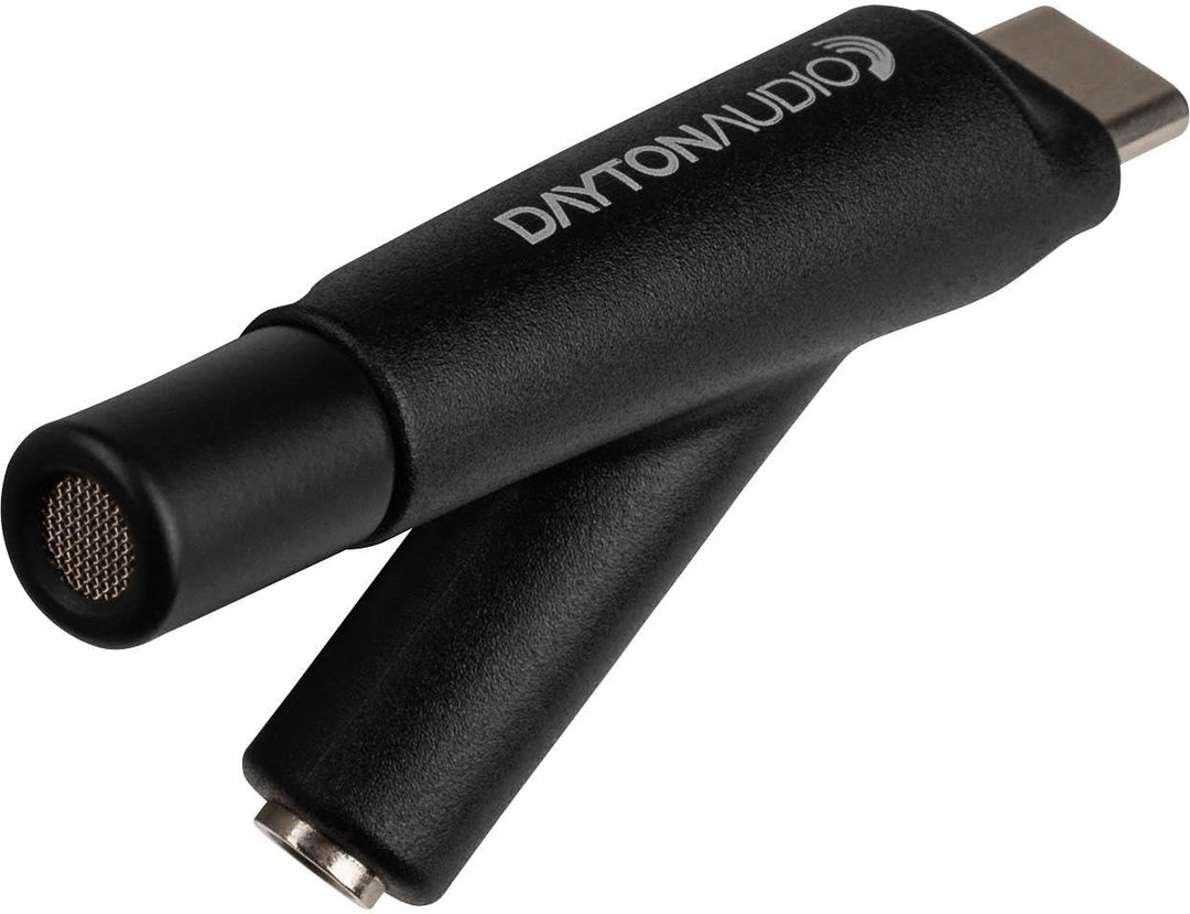 Dayton Audio iMM-6C kalibriertes USB-C-Mikrofon für iPhone, iPad, Tablet und Android, Schwarz