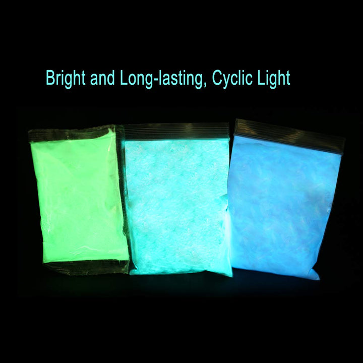 Fluoreszierendes Pulver, 3x100 g Professionelle Lumineszenz Pigmente Phosphoreszierende Farbe Photol