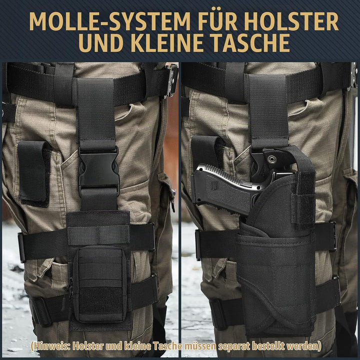 Huntvp Militär Beintasche Motorrad Taktische Oberschenkeltasche MOLLE Hüfttasche Herren Tactical Leg