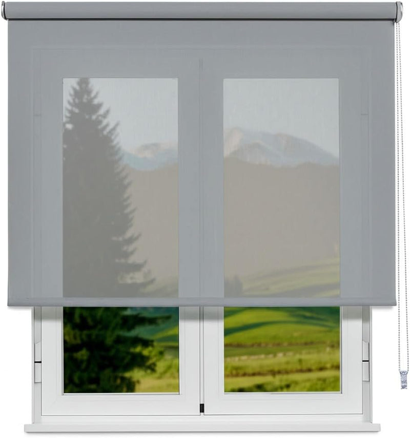 VIEWTEX - Rollo Screen 10 % / erhältlich in verschiedenen Grössen und Farben (Perlgrau, 120 x 190 cm