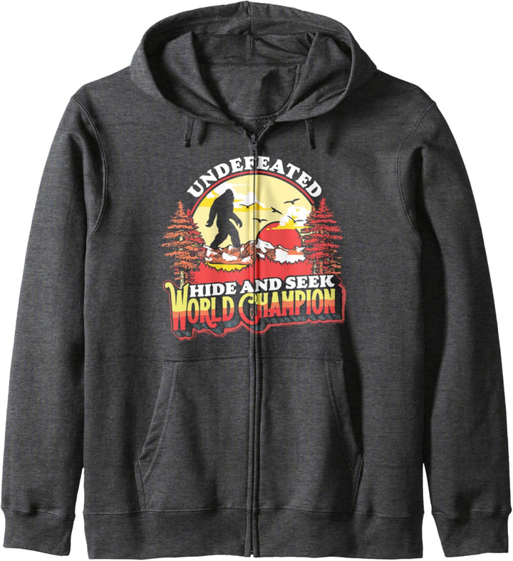 Bigfoot Undefeated Hide and Seek World Champion Vintage 80s Kapuzenjacke