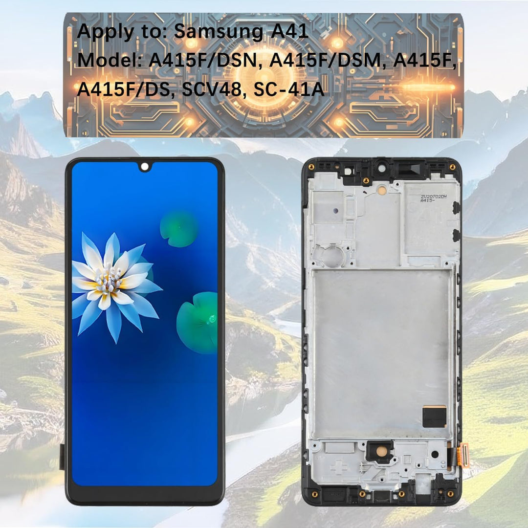 H&amp;LYCYJ Display Bildschirm für Samsung A41 TFT mit Rahmen | Ohne Fingerabdrücke,Werkzeugsatz tragen,