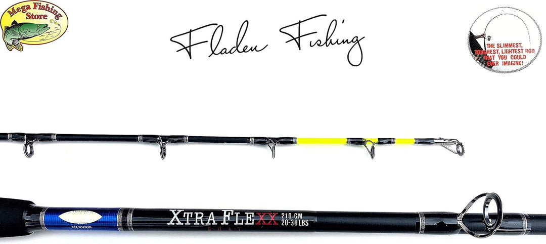 Fladen Fishing Norwegen Angelset Combo Boot Hochsee Rute 2,10m 20-30 lbs/Bootsrute + Multirolle + Sc