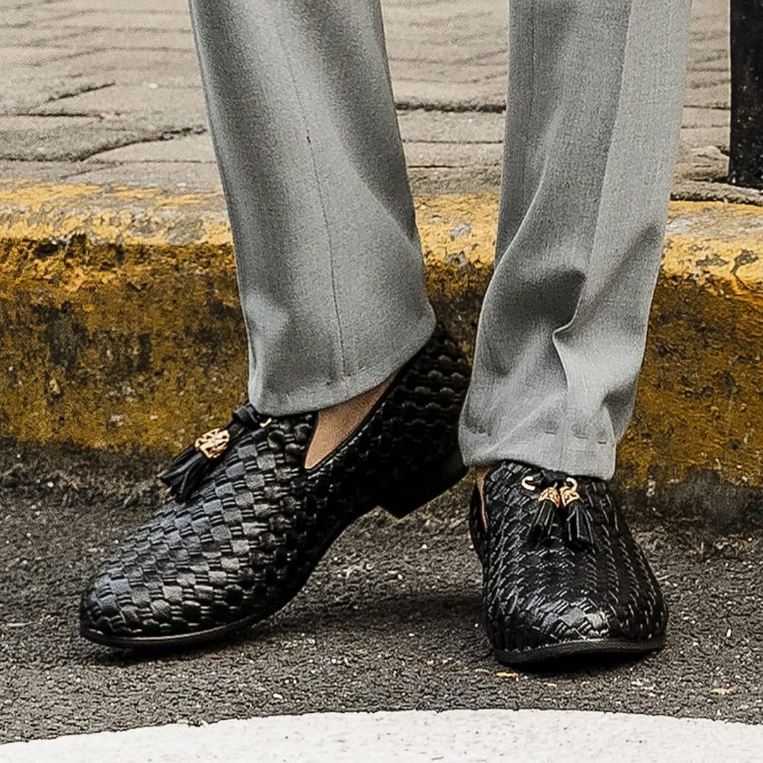 MEIJIANA Herren-Mokassins Business Schuhe Herren Schuhe Mokassins Slipper Herren, 42 EU Schwarz 01