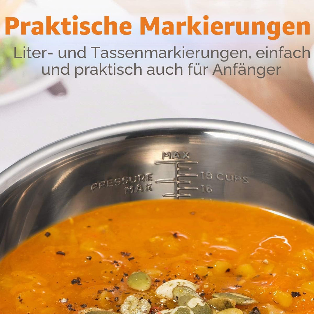 Sicheer -Einsatz aus Edelstahl, kompatibel mit Ninja Foodi 6,5 Quart, von Sicheer 6.5 Quart, 6.5 Qua