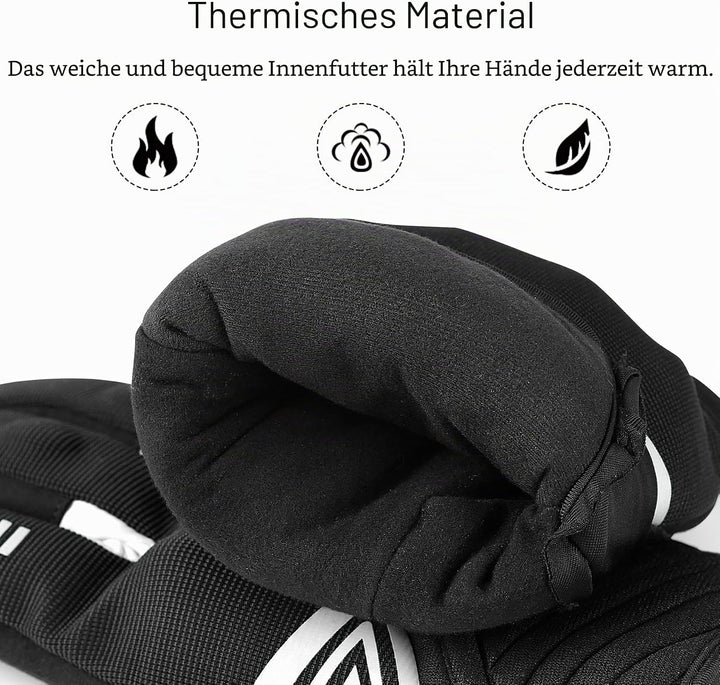 INBIKE Winter Motorradhandschuhe Wasserdicht Warm Winddicht mit Harter Schutz Motocross Motorrad Han