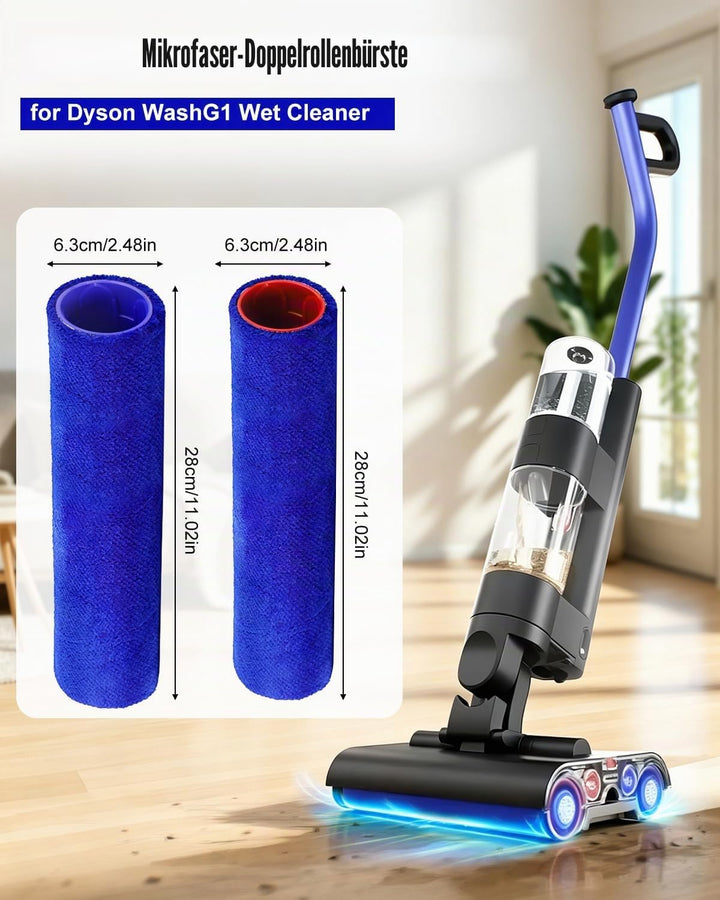 Rollenbürsten Ersatzteile für Dyson Wash G1 Nassstaubsauger, Bürstenrolle Zubehör Ersatzsets, 2 Stüc