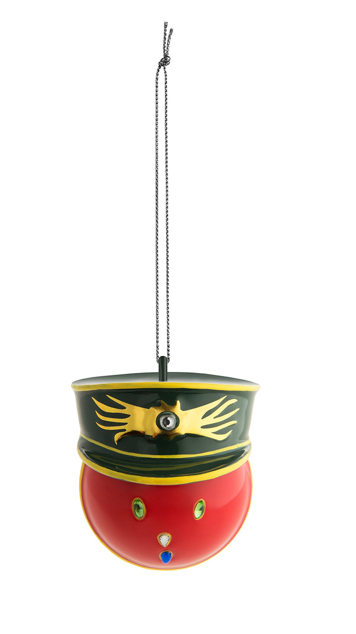 Alessi MJ16 2 Generale Corallo Dekokugel - Porzellan. Handdekoriert., Generale Corallo