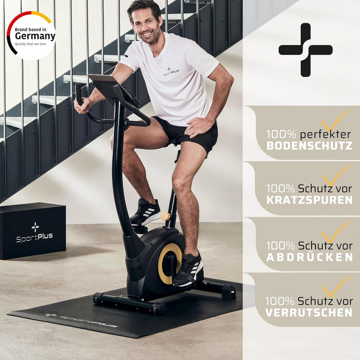 SportPlus Bodenschutzmatte für Heimtrainer, Crosstrainer, Rudergeräte, Laufbänder - schadstoffgeprüf