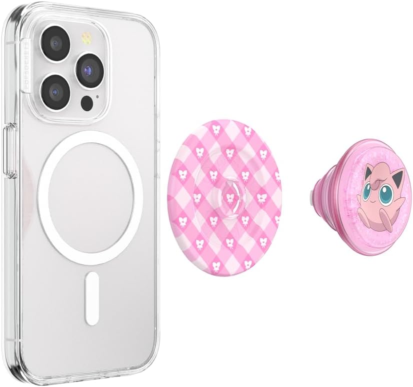 PopSockets runder Telefongriff kompatibel mit MagSafe, Adapterring im Lieferumfang enthalten, Telefo