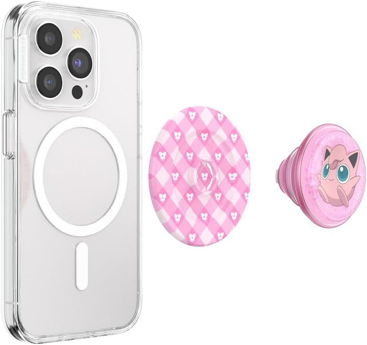 PopSockets runder Telefongriff kompatibel mit MagSafe, Adapterring im Lieferumfang enthalten, Telefo