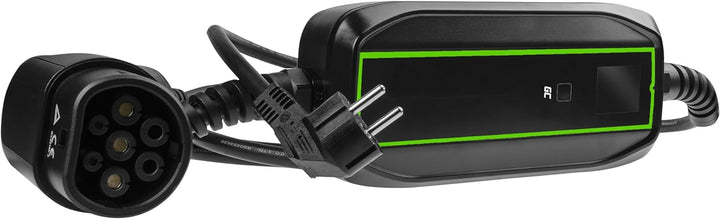 Green Cell EV Ladegerät Typ 2 Ladekabel Schuko für Elektroautos 10A / 16A 3,68kW 6,5m 1-Phasig LCD D