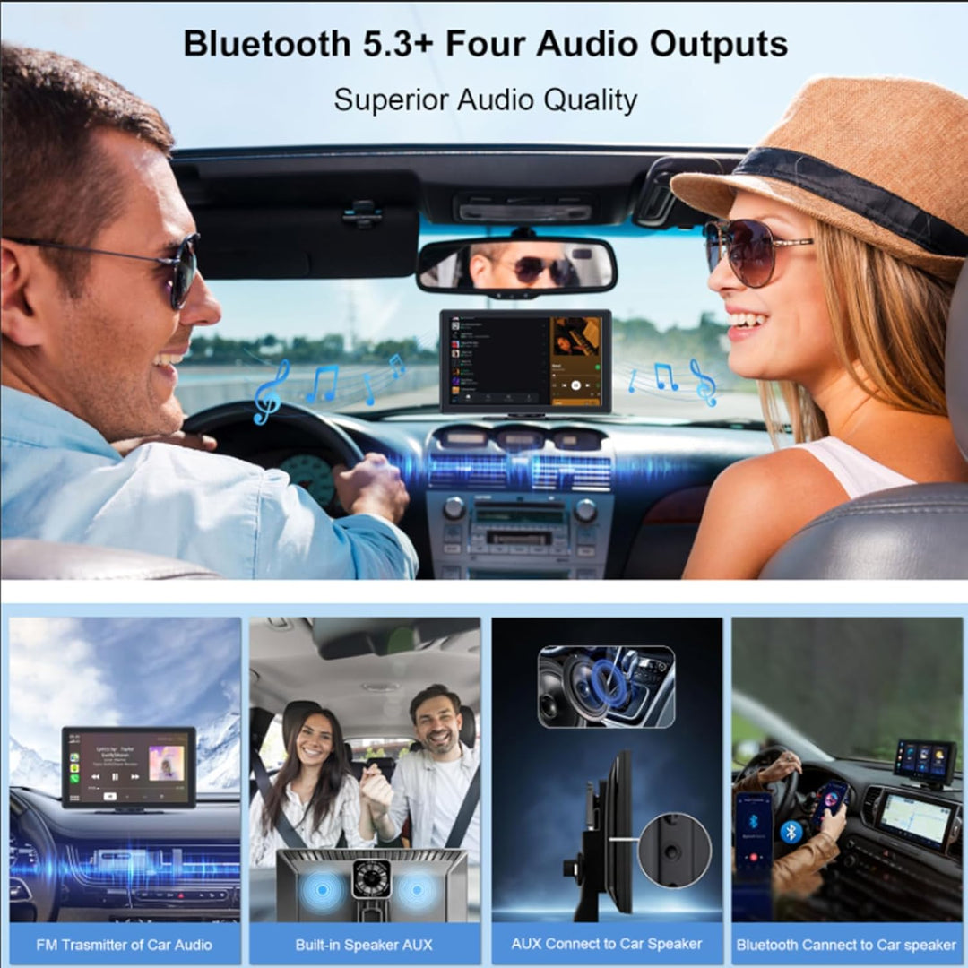 9 Zoll CarPlay Display für Autos - Kompatibel mit Apple CarPlay & Android Auto, Bluetooth 5.3,1080P