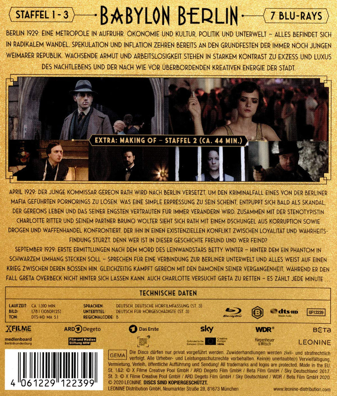 Babylon Berlin - Collection Staffel 1 - 3 [Blu-ray], Blu-ray