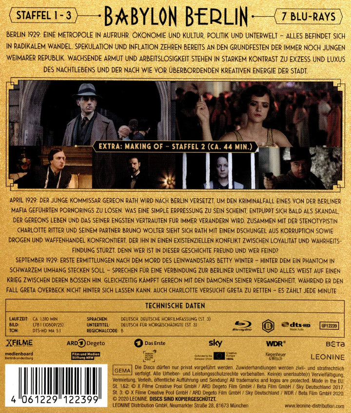 Babylon Berlin - Collection Staffel 1 - 3 [Blu-ray], Blu-ray