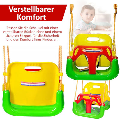 COIL Baby Schaukel 3-in-1 Babysitz Verstellbarer Schaukelsitz mit Wachsender Sitz Garten Schaukel fü