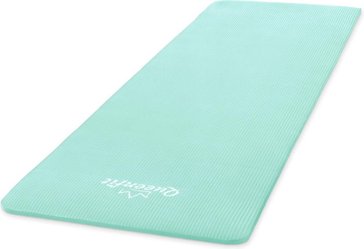 Queenfit NBR Yogamatte - Trainingsmatte 180x61cm - Fitness - Gymnastikmatte - Tragegurte - Pilates -