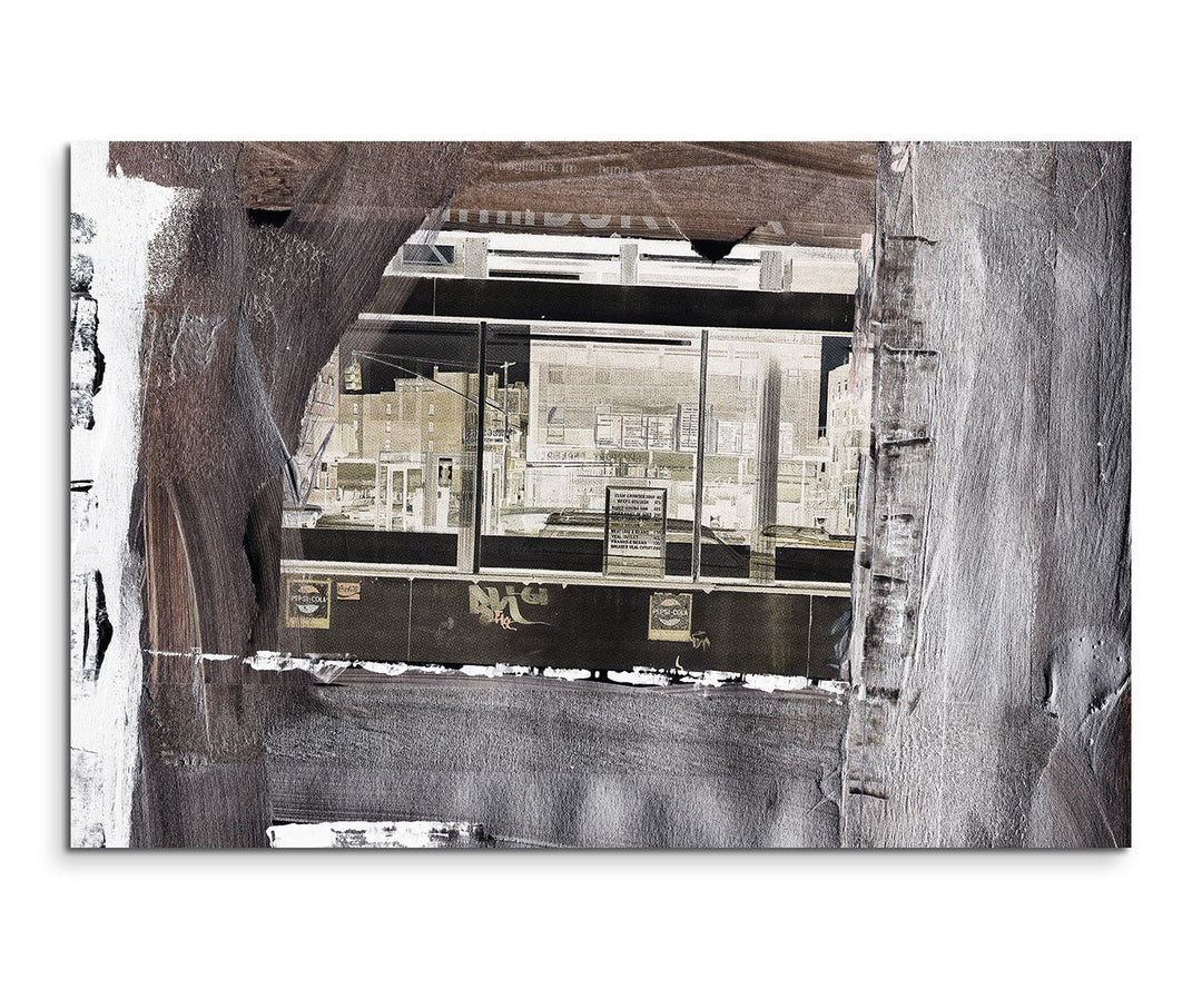 Paul Sinus Art 80x60cm Fotoleinwand Leinwanddruck Kunstdruck Wandbild braun grau beige gemalt