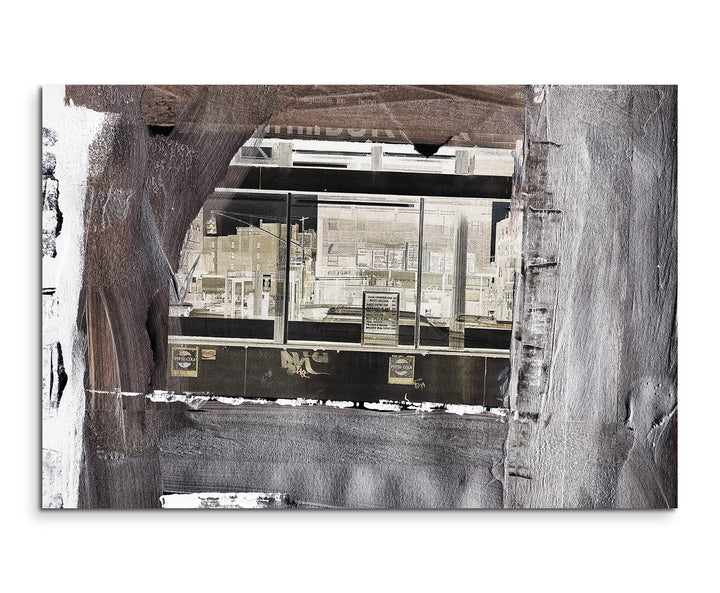 Paul Sinus Art 80x60cm Fotoleinwand Leinwanddruck Kunstdruck Wandbild braun grau beige gemalt