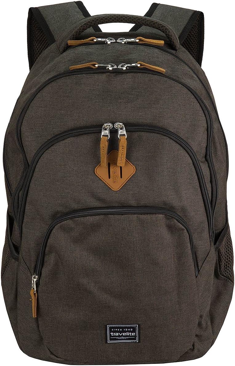 Travelite Handgepäck Rucksack, Laptop Rucksack 15,6 Zoll, BASICS, Daypack, Tagesrucksack mit vielen