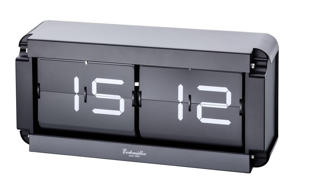 Eichmüller since 1950 Retro Flip Uhr - schwarz schwarz
