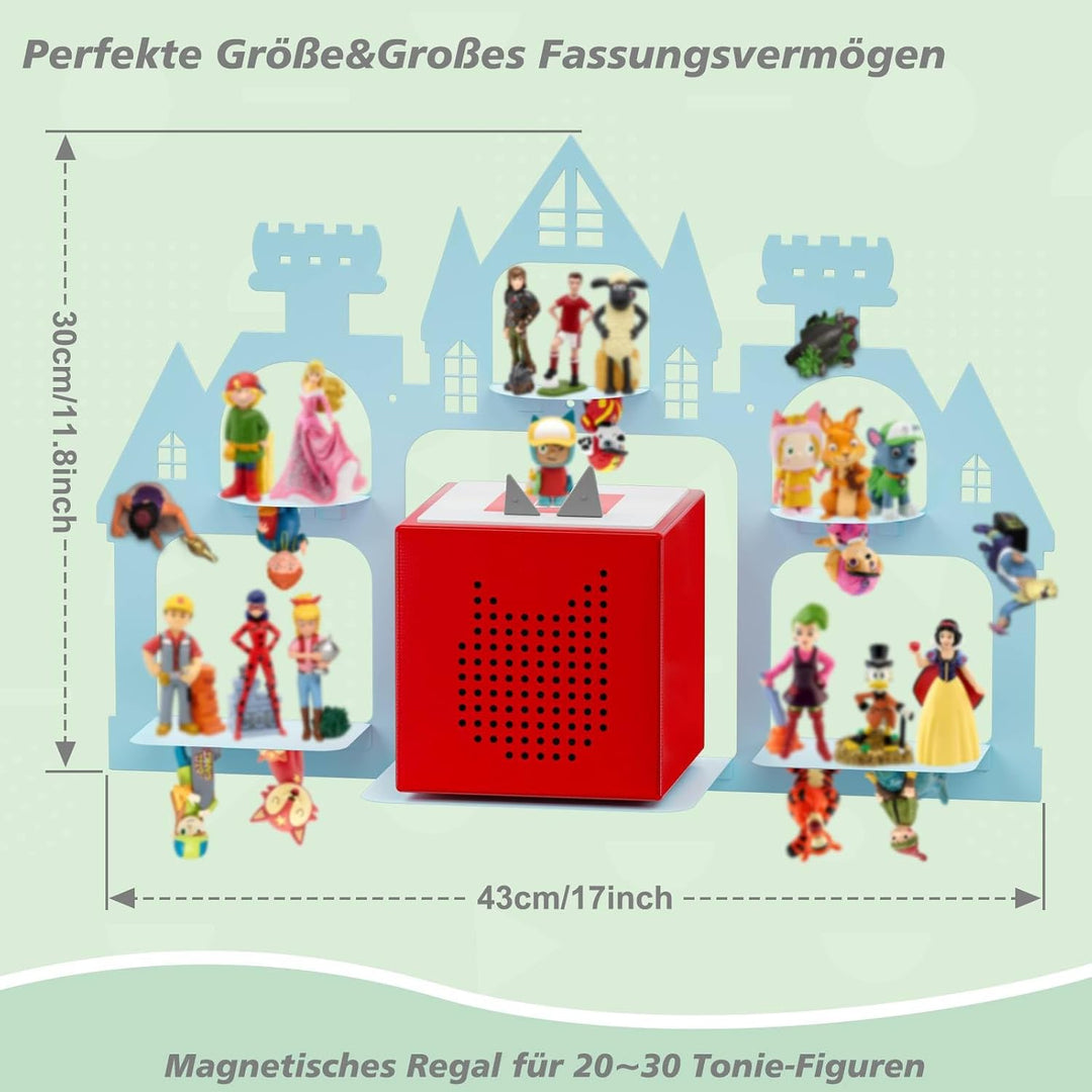 Klein Regal für Tonies, Magnetisch Waldregal fur Toniebox Wandhalterung, Metall Regal fur Tonie Figu