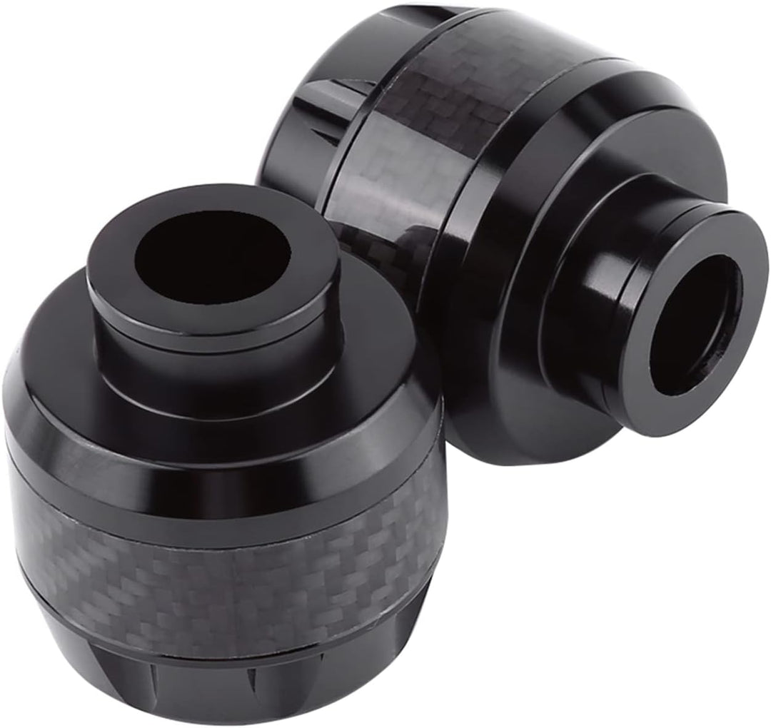 Gabel Slider, 1 Paar Carbon-Faser-Motorrad-Vorderradgabel-Slider-Sturzschutz(Schwarz), Schwarz