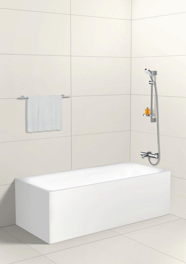 hansgrohe Crometta wassersparendes Duschset 0,65m, Weiss/Chrom Weiss/Chrom 0,65m Set 1 wassersparend