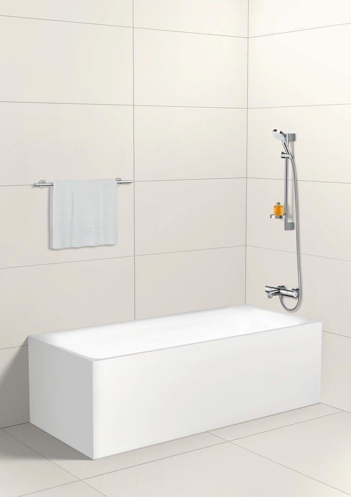 hansgrohe Crometta Duschset 0,90m, Weiss/Chrom Weiss/Chrom 0,90m Set 1 Strahlart, Weiss/Chrom 0,90m