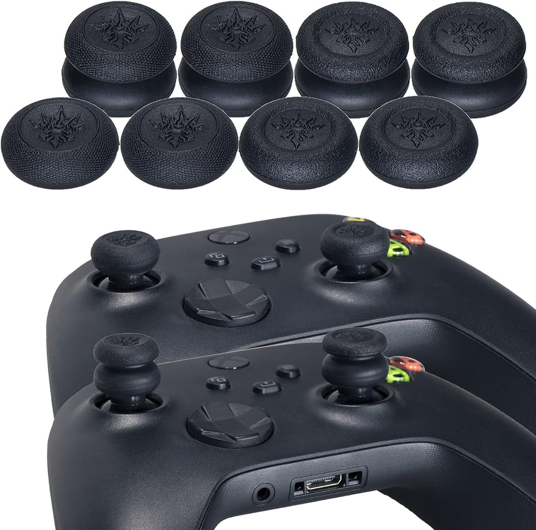 Laserschnitzen Silikon Hülle Haut für Xbox Series X/S Controller x 1 (Weiss) mit Pro Thumb Grips Auf