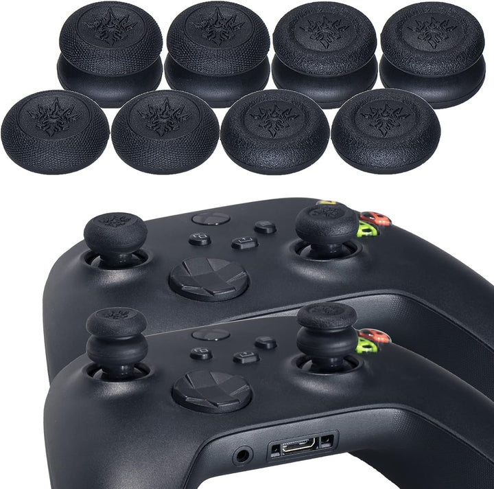 Laserschnitzen Silikon Hülle Haut für Xbox Series X/S Controller x 1 (Weiss) mit Pro Thumb Grips Auf
