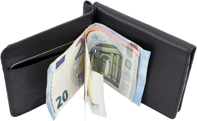 LEAS Dollar Clip mit Kleingeldfach und RFID Schutz Geldscheinklammer flach Geldklammer Money Clip ex