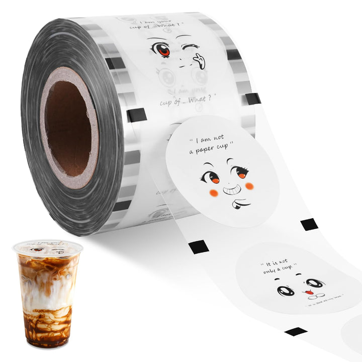 MXBAOHENG Tassenversiegelungsfolie 90-95MM für Plastikbecher/Pappbecher Sealing Film Bubble Tea Plas