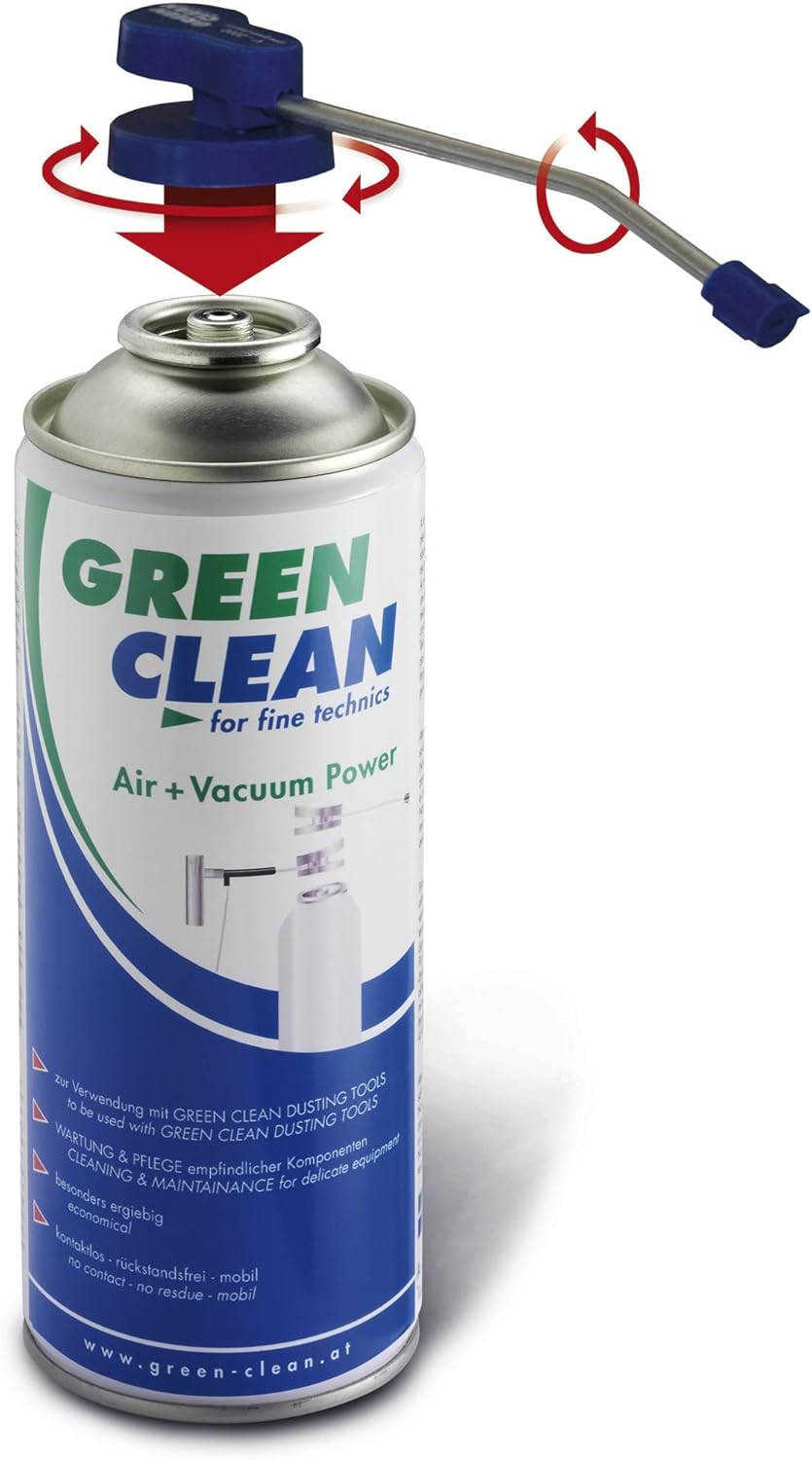 GREEN CLEAN V-2000 Top Ventil mit TurboDüse, gekröpftes Rohr 12 cm für Air und Vaccum Power blau