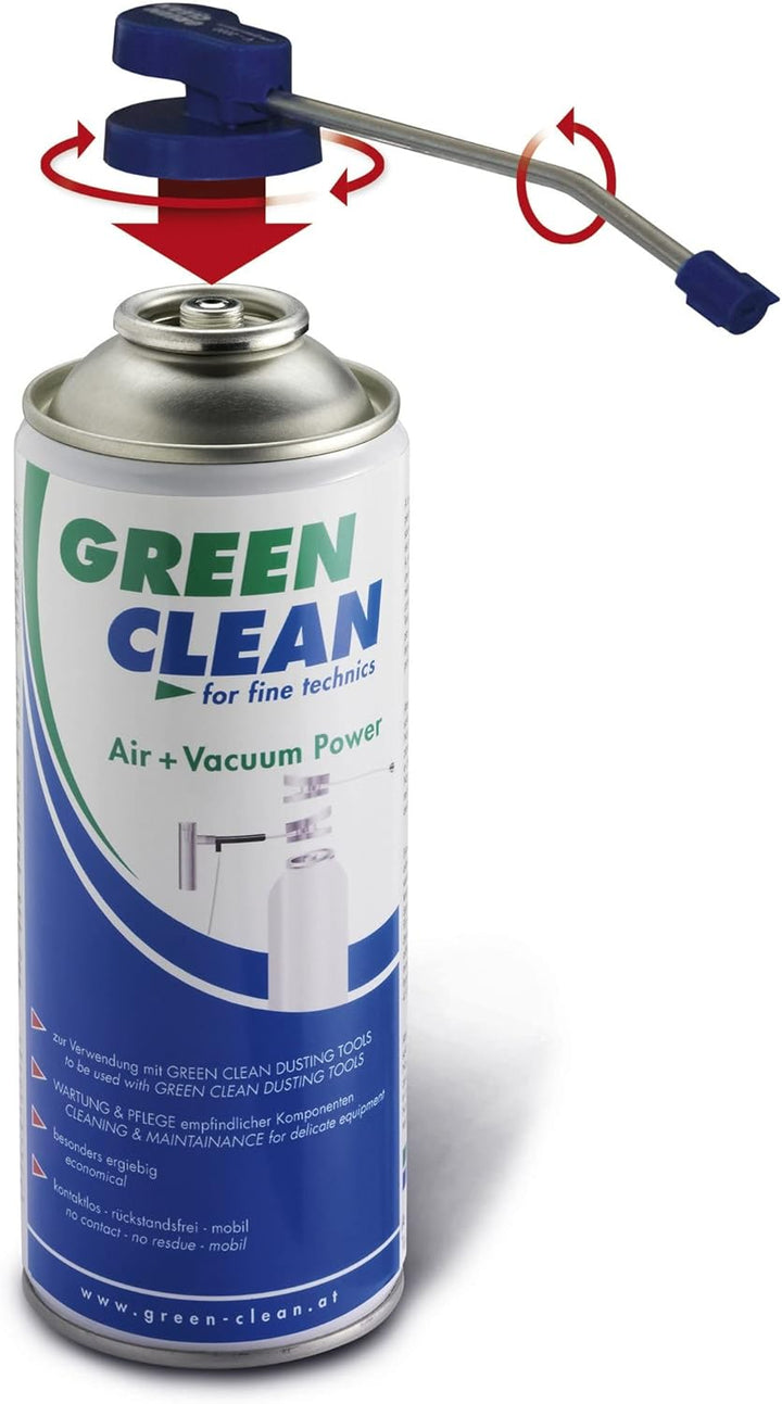 GREEN CLEAN V-2000 Top Ventil mit TurboDüse, gekröpftes Rohr 12 cm für Air und Vaccum Power blau