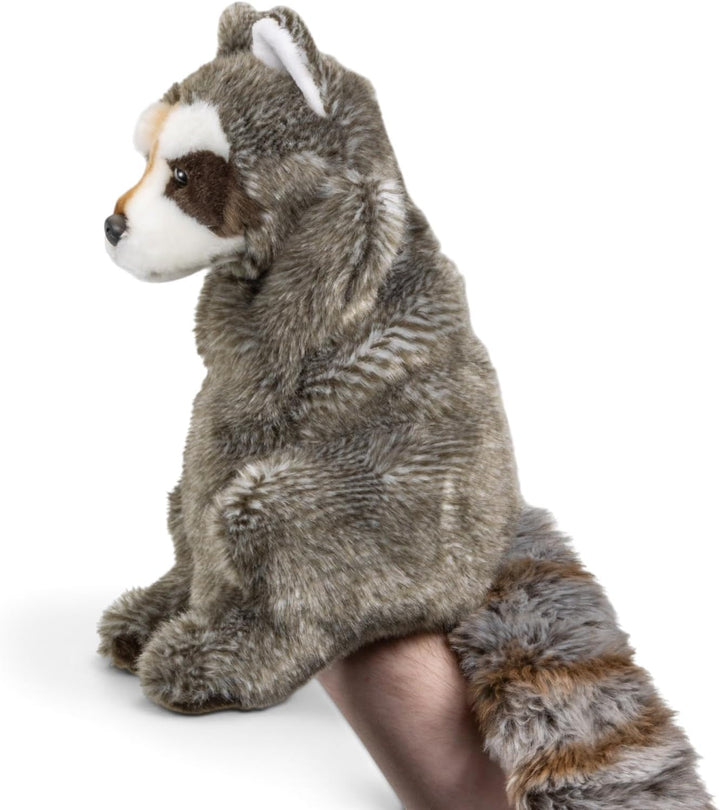 Carl Dick Waschbär Handpuppe, Plüschtier, Kuscheltier ca. 28cm 3439 Wb - Grau, Wb - Grau