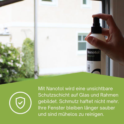 Nanotol Fenster Nanoversiegelung Set | Fensterreiniger + Glasversiegelung mit Lotuseffekt | Komplett