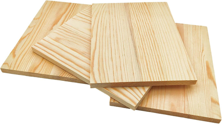 4 Stück unfertige rechteckige Holzplatten für Kunsthandwerk, 20 x 15 x 1 cm, leere Holzblöcke zum Sc